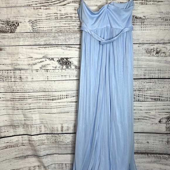 David's Bridal Versa Dress Convertible 10 Way Bridesmaid Dress Ice Blue 8 - Picture 5 of 5